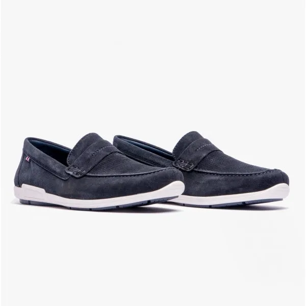 09050-14 Mens Moccasin Loafers Blue