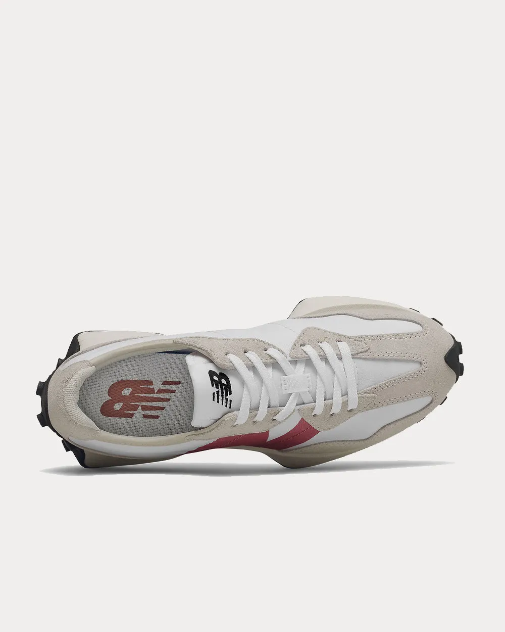 327 Light Grey with Rose Low Top Sneakers