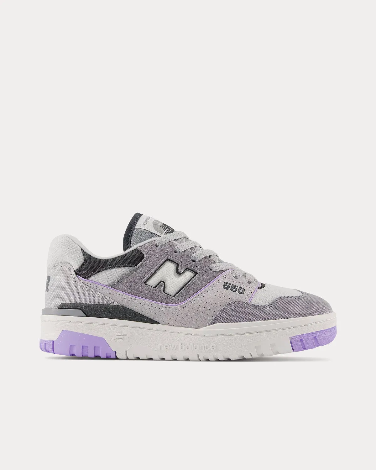 550 Shadow Grey/ Grey Matter / Lilac Glo Low Top Sneakers