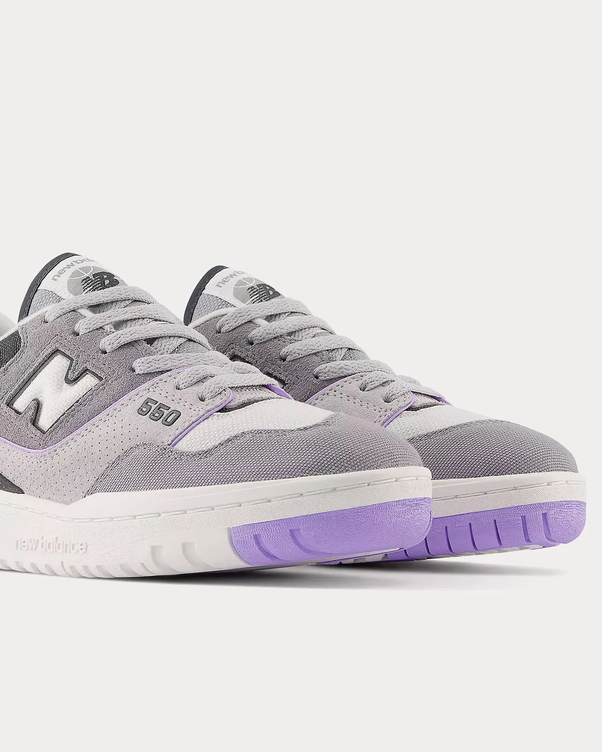 550 Shadow Grey/ Grey Matter / Lilac Glo Low Top Sneakers