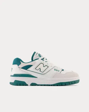550 White/ Vintage Teal Low Top Sneakers