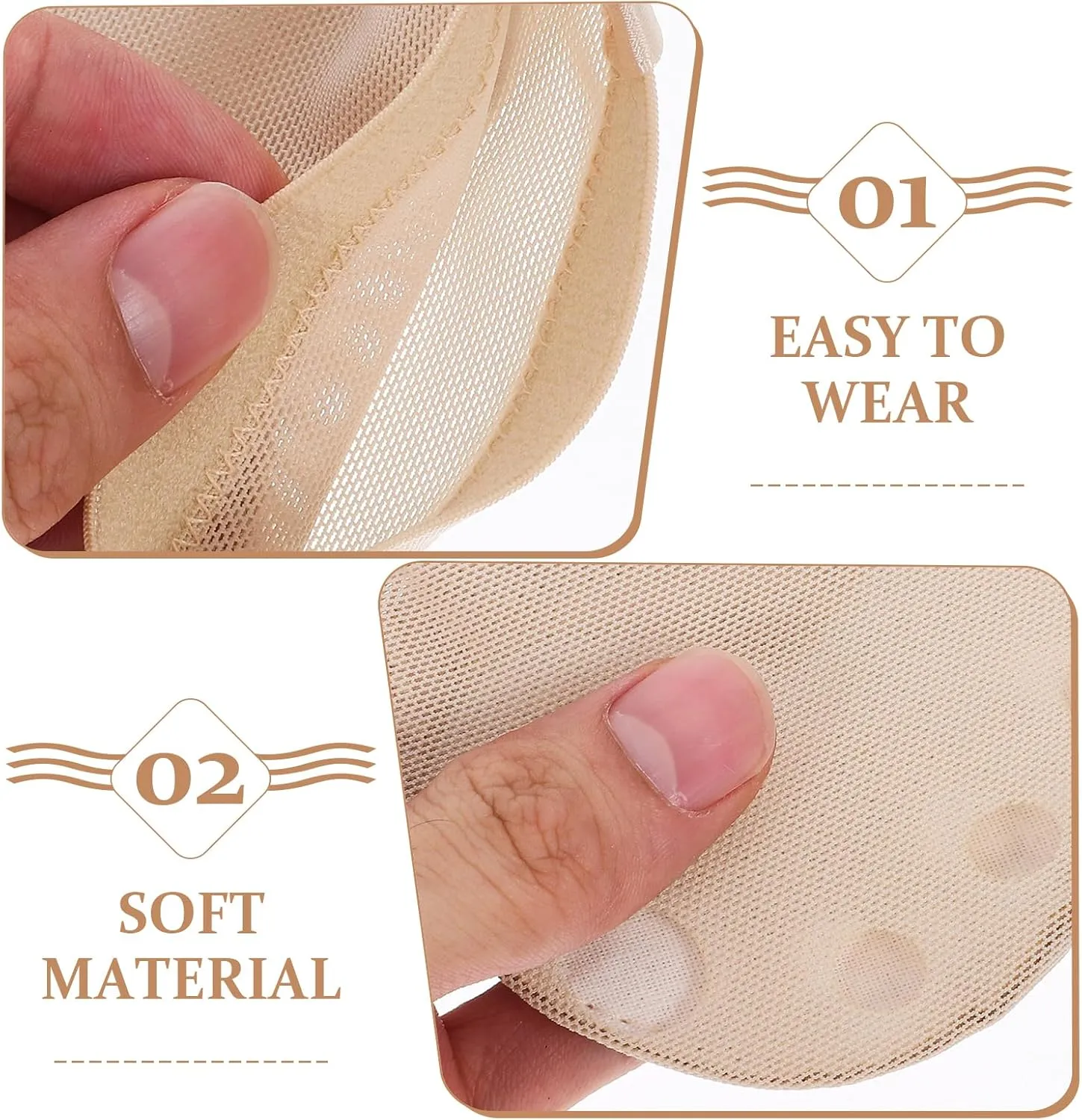 ABOOFAN 3 Pairs Thong Toe Paws Ballet Dance Toe Pad Belly Dancing Foot Thong Ballet Foot Undies Dance Forefoot