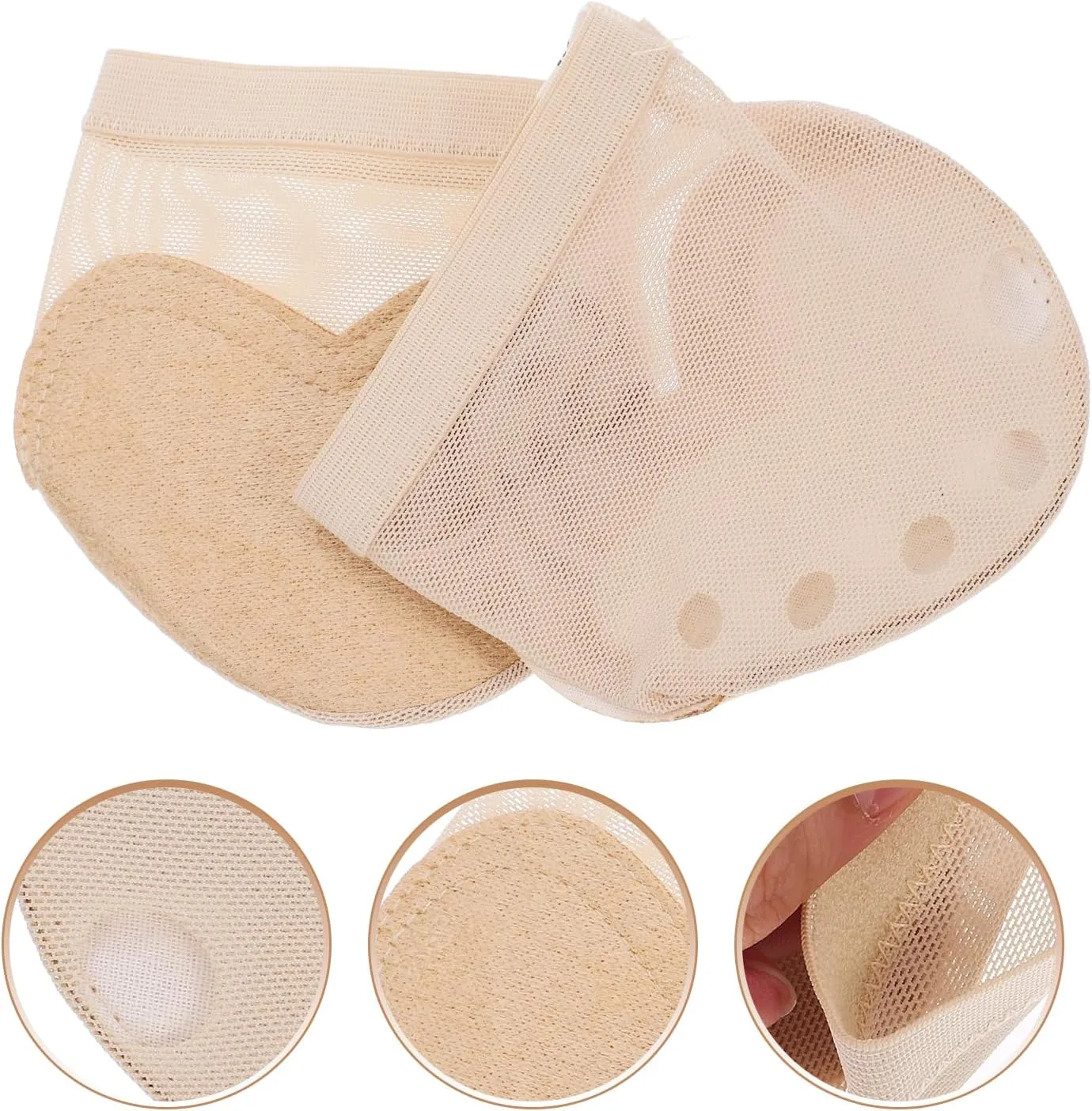 ABOOFAN 3 Pairs Thong Toe Paws Ballet Dance Toe Pad Belly Dancing Foot Thong Ballet Foot Undies Dance Forefoot
