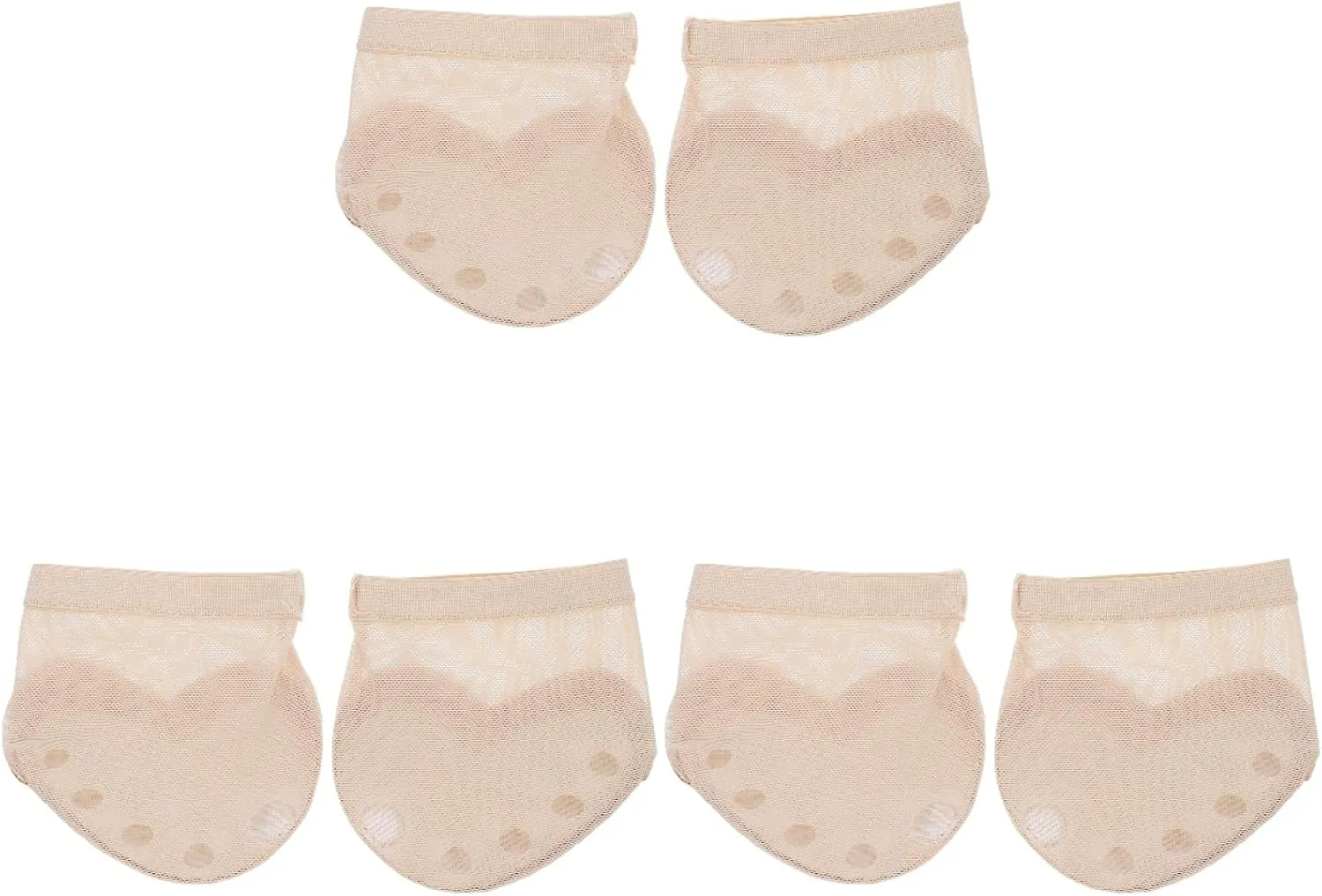 ABOOFAN 3 Pairs Thong Toe Paws Ballet Dance Toe Pad Belly Dancing Foot Thong Ballet Foot Undies Dance Forefoot