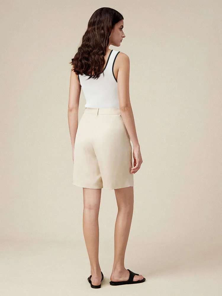 Amoretu Contrasting Slim Fit Knit Tank Top