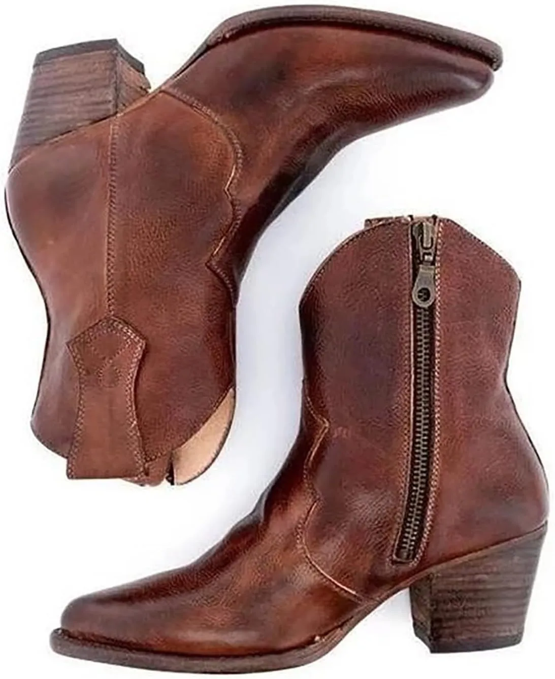 Ankle Boots Ankle Winter Boots for Women Women's Black Ankle Boots White Ankle Booties Womens Ankle Boots Low Heel Orthopedic Wide Width Booties Brown