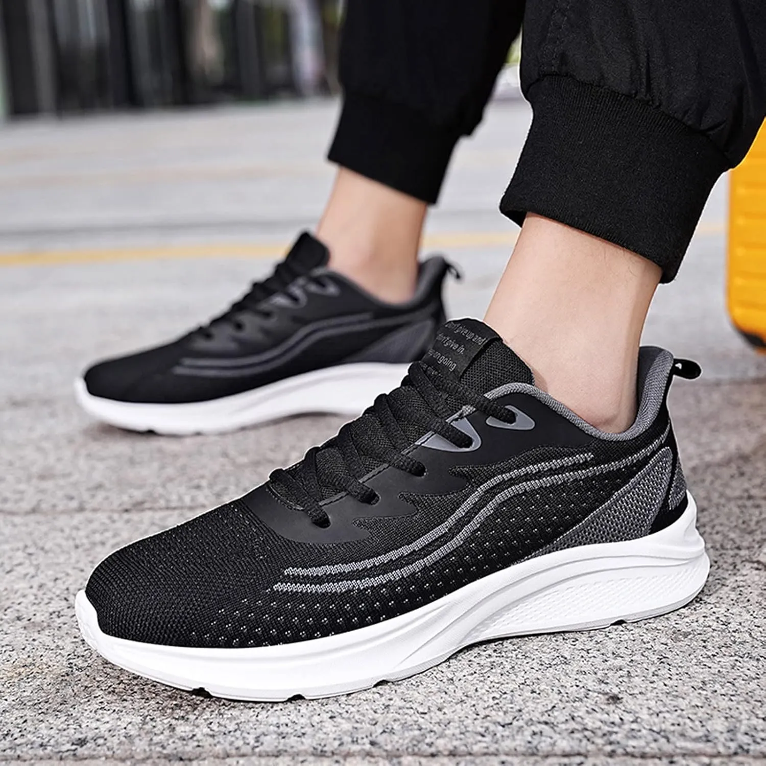 Arch Support Hiking Shoes for Men Slip On Lightweight Breathable Fashion Sneaker Arch Support Plantar Fasciitis