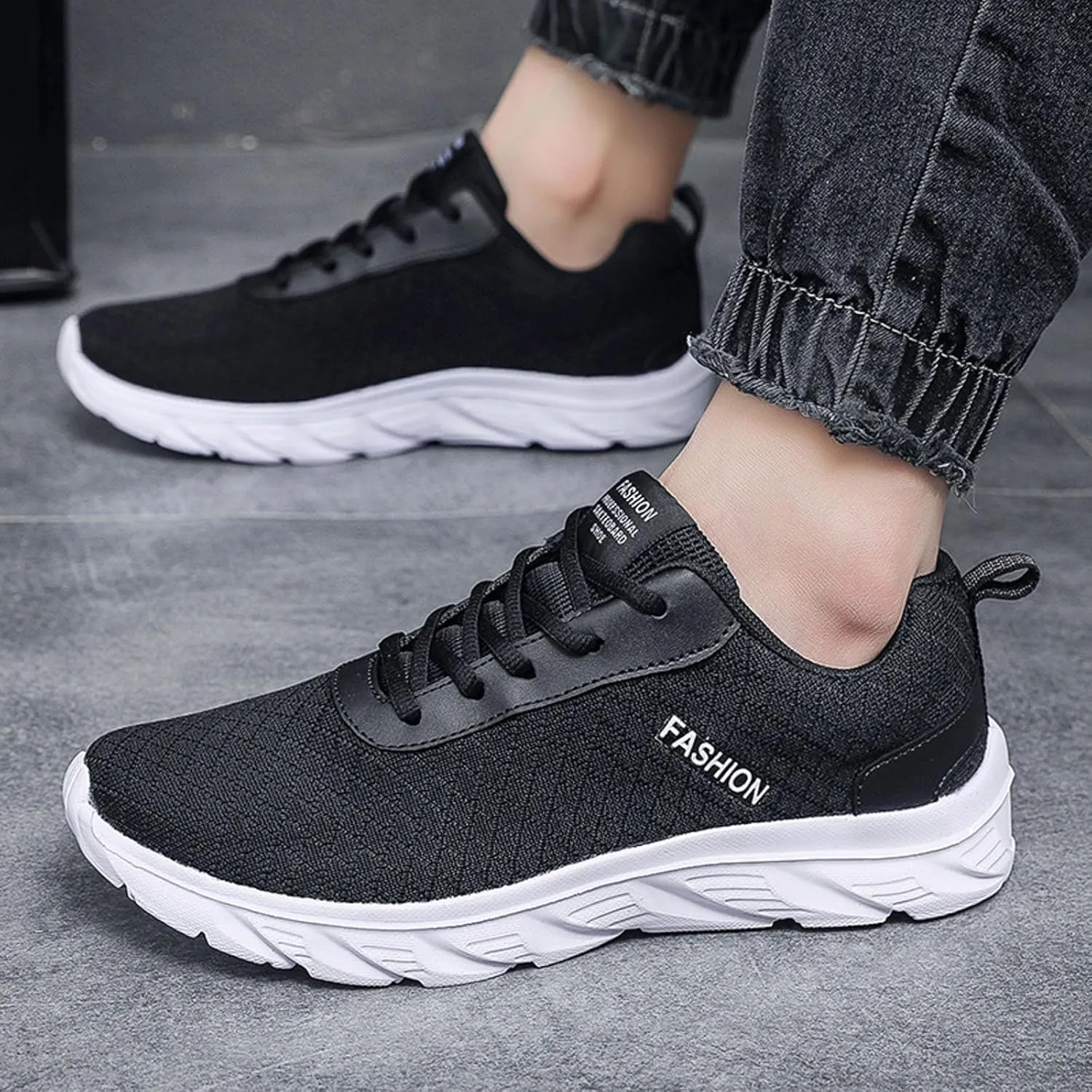Arch Support Walking Shoes for Men Breathable Casual Comfortable Walking Sneaker Arch Support Plantar Fasciitis