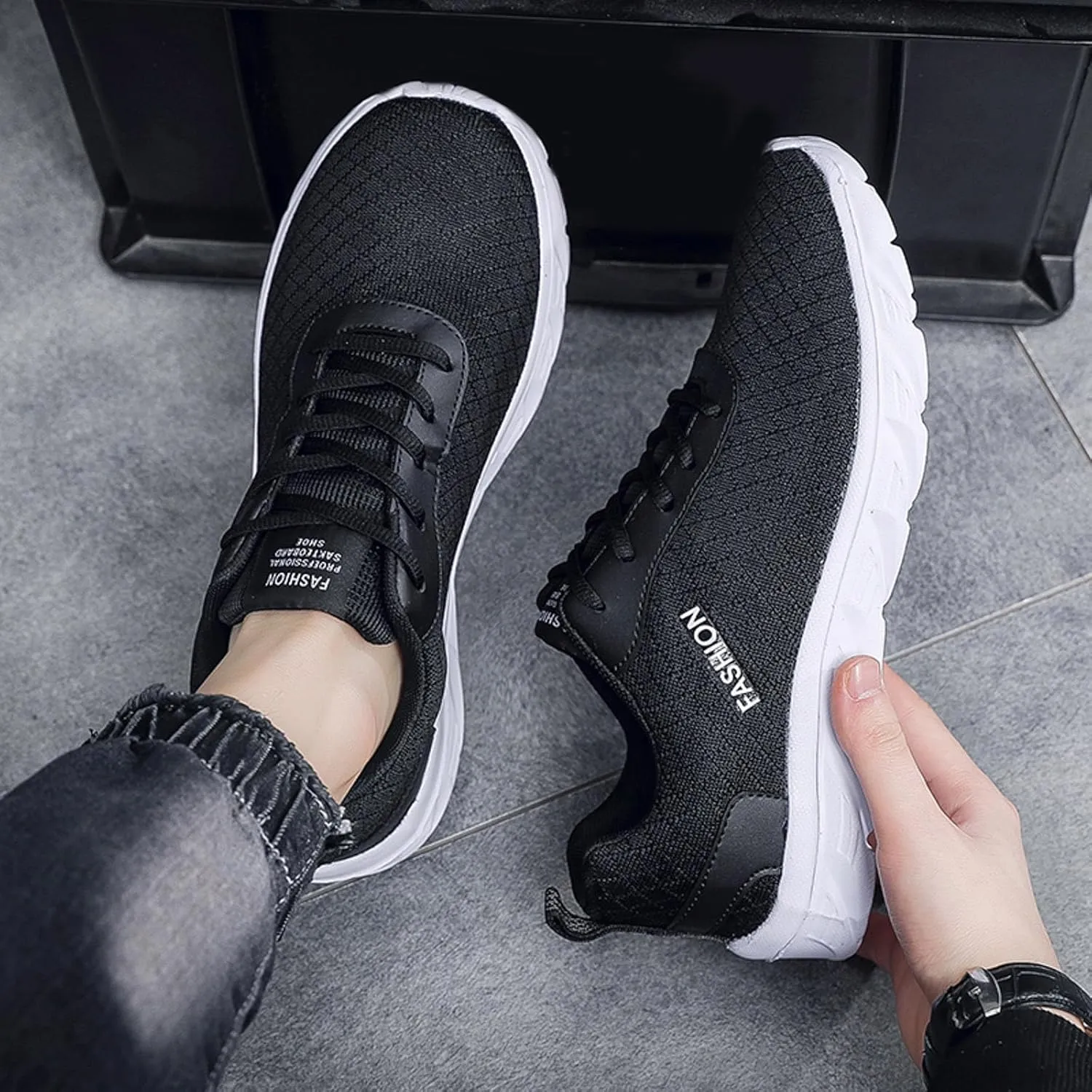 Arch Support Walking Shoes for Men Breathable Casual Comfortable Walking Sneaker Arch Support Plantar Fasciitis