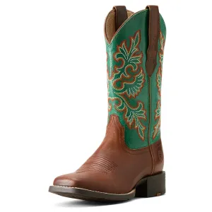 Ariat Ladies Round Up WST Stretchfit Arizona Brown/Aged Jade