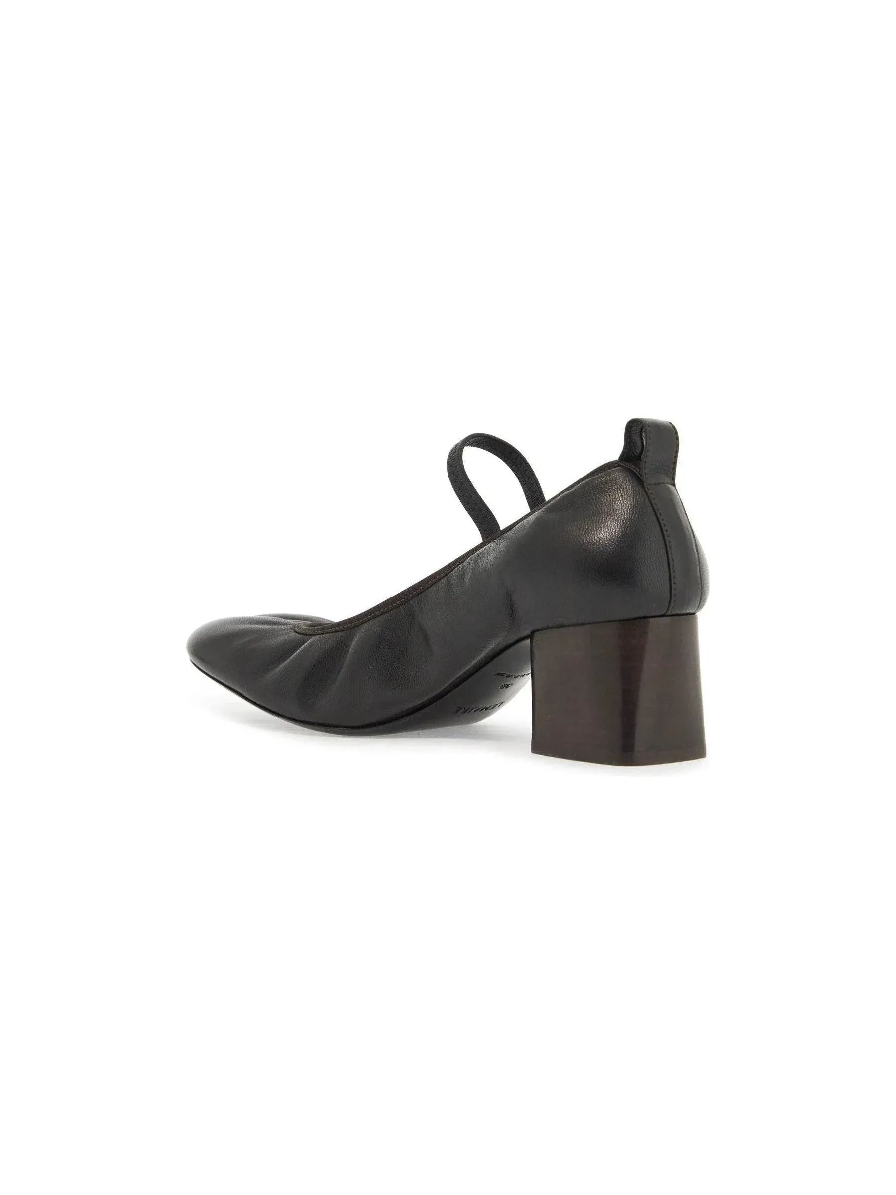 Ballerina Style Leather Slingback Pumps