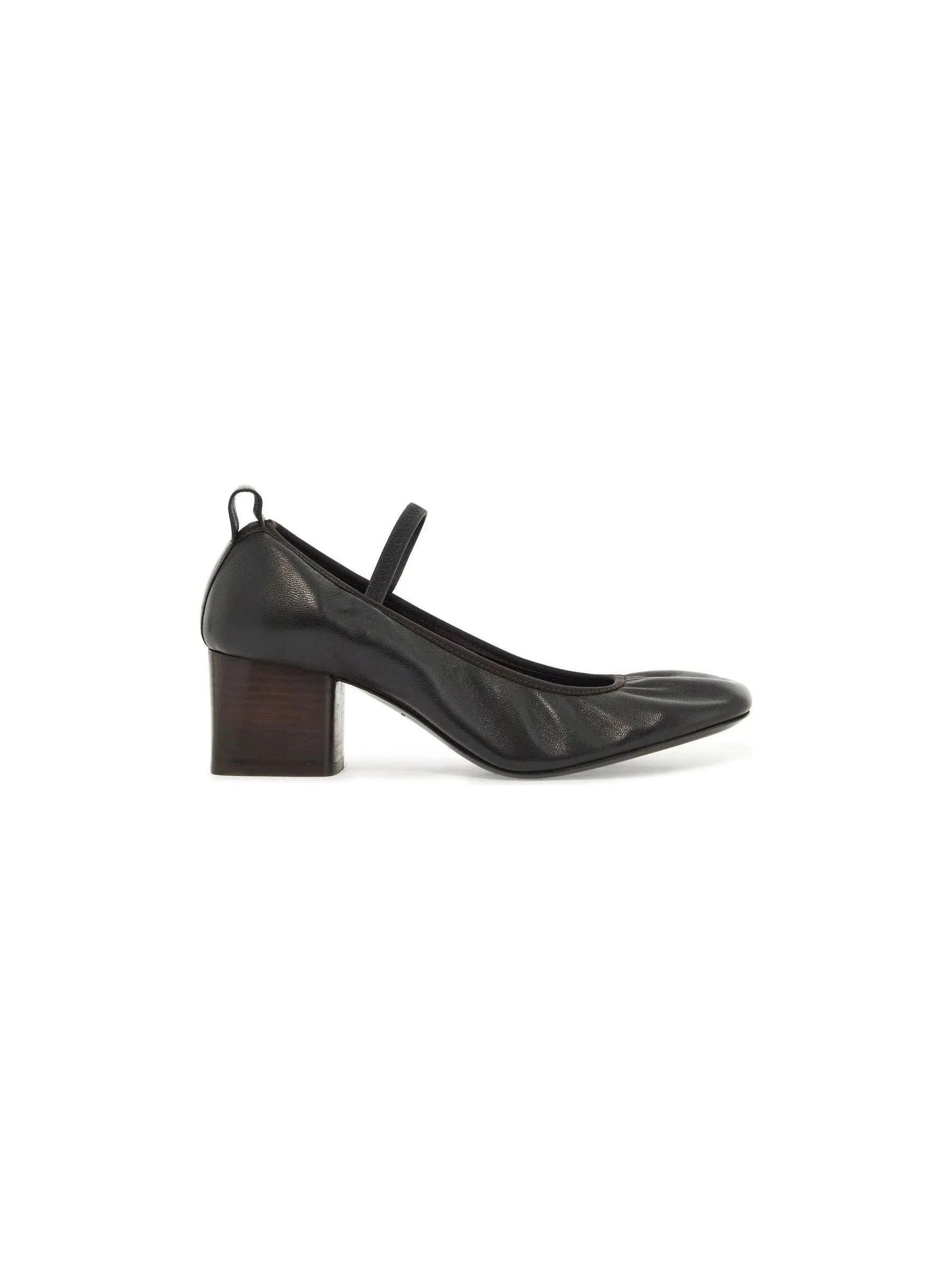Ballerina Style Leather Slingback Pumps