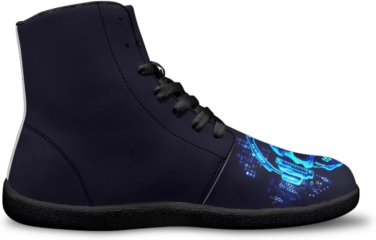 Barefoot Shoes for Men Comfortable Zero Drop Tennis Running Hiking Workout Shoes Wide Toe Box Anti-Skid Waterproof Sneakers for Teen Boys Black US 5-14