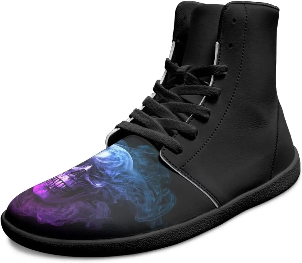 Barefoot Shoes for Men Comfortable Zero Drop Tennis Running Hiking Workout Shoes Wide Toe Box Anti-Skid Waterproof Sneakers for Teen Boys Black US 5-14