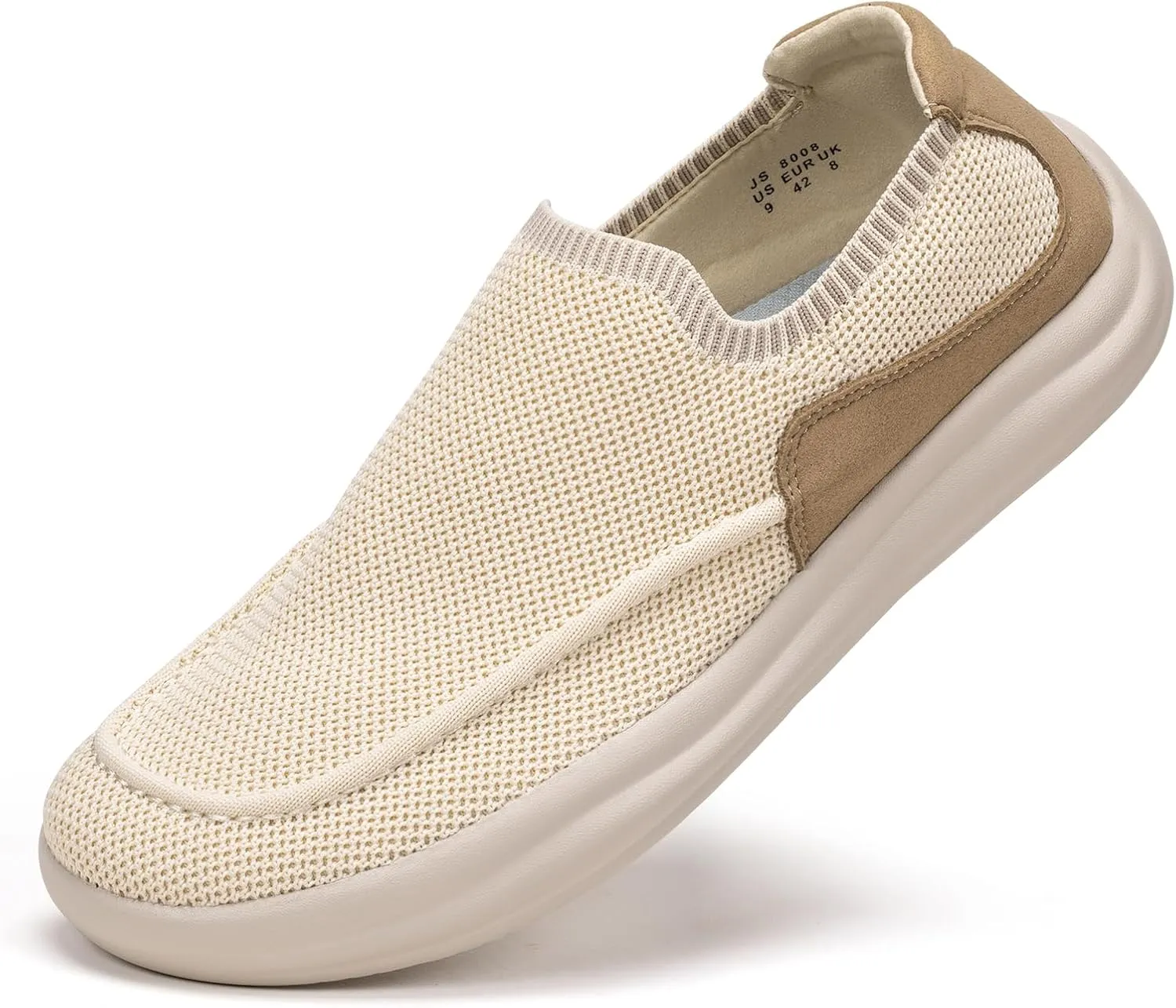 BEJINASH Mens Slip-on Walking Shoes, Lightweight Breathable Go Walk Shoes with Arch Support,Comfortable Casual Loafers Shoes