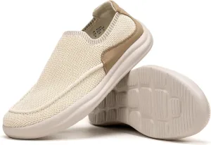 BEJINASH Mens Slip-on Walking Shoes, Lightweight Breathable Go Walk Shoes with Arch Support,Comfortable Casual Loafers Shoes
