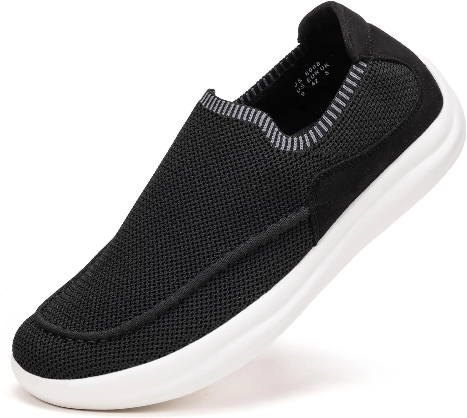 BEJINASH Mens Slip-on Walking Shoes, Lightweight Breathable Go Walk Shoes with Arch Support,Comfortable Casual Loafers Shoes
