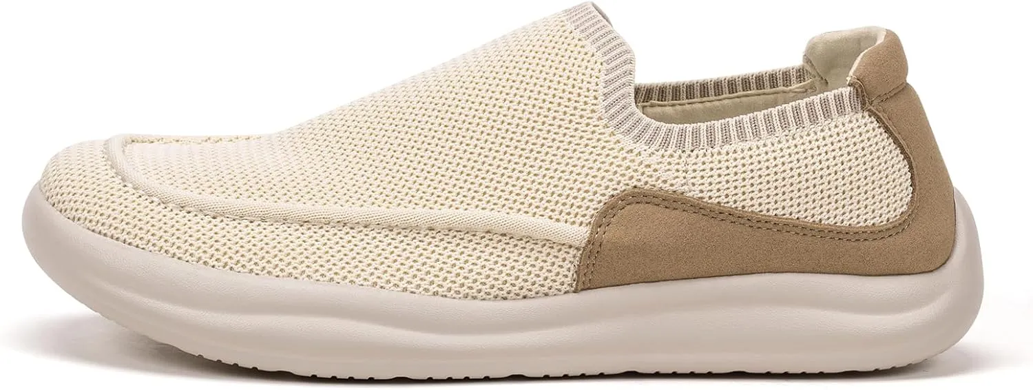 BEJINASH Mens Slip-on Walking Shoes, Lightweight Breathable Go Walk Shoes with Arch Support,Comfortable Casual Loafers Shoes