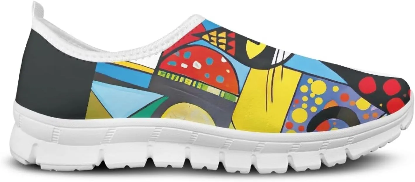 Biyejit Women's Travel Shoes, Lightweight and Comfortable Flat Shoes Non-Slip Casual Loafers Sneakers Tennis Sneakers