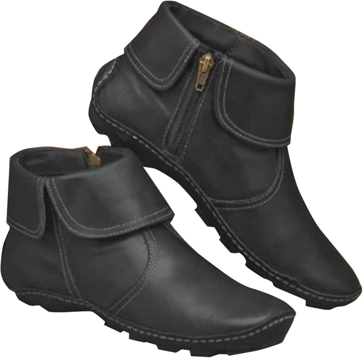 Black Cowboy Boots for Women Ankle Lace Up Boot for Women Ankle Booties Women Boots Ankle Dress Shoes for Women Solid Color Comfy Casual Square Toe Slip On Side Zipper