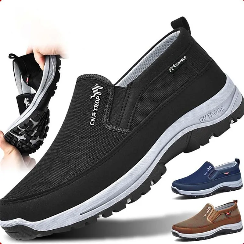 Bootara Men's Breathable Slip-On Outdoor Shoes – Lightweight and Durable Walking Loafers for Everyday Comfort