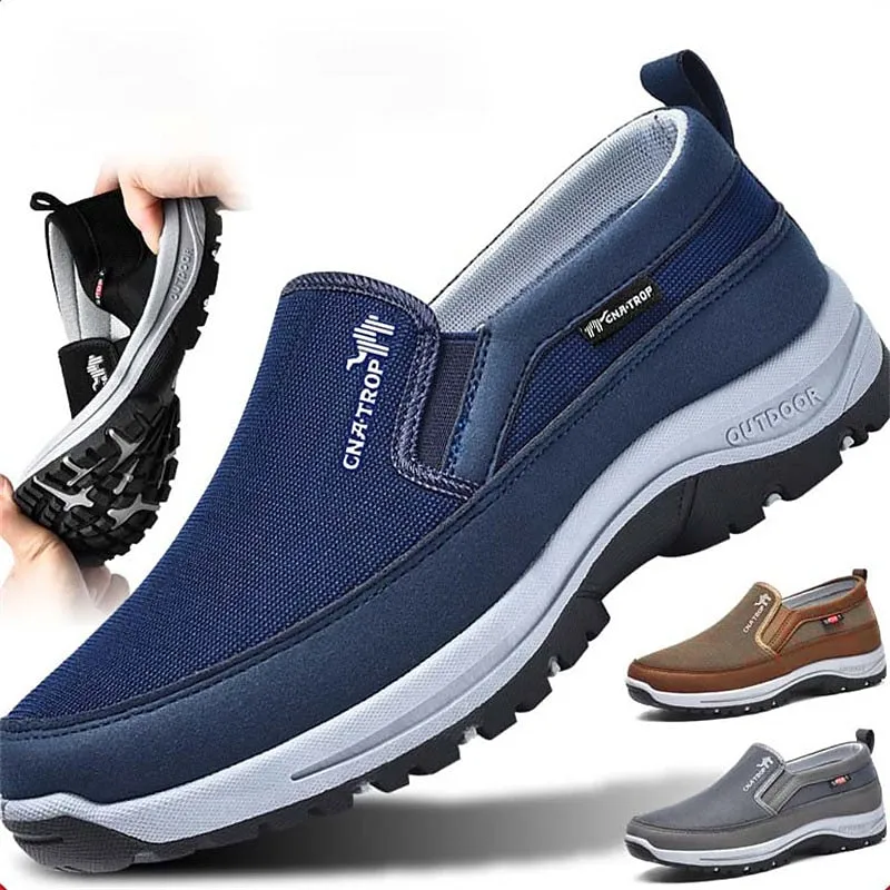 Bootara Men's Breathable Slip-On Outdoor Shoes – Lightweight and Durable Walking Loafers for Everyday Comfort