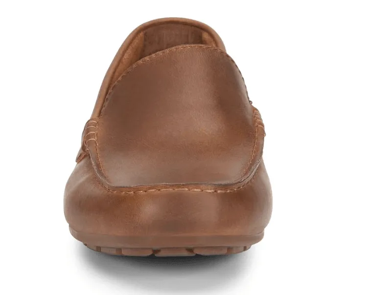 Born Men's Allan Brown Leather Slip On Loafers H38237-TN