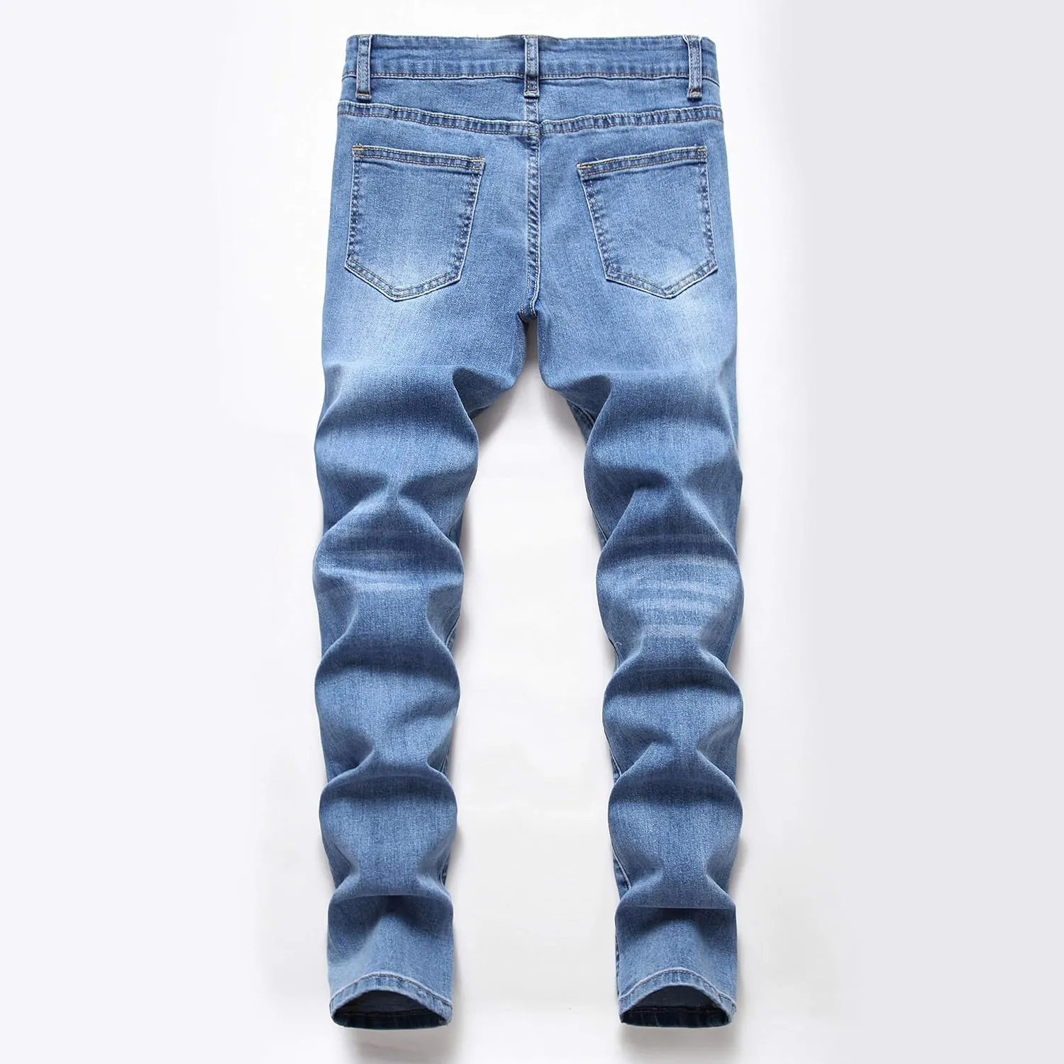 Boy's Skinny Fit Ripped Distressed Stretch Washed Fashion Kids Denim Jeans Pants