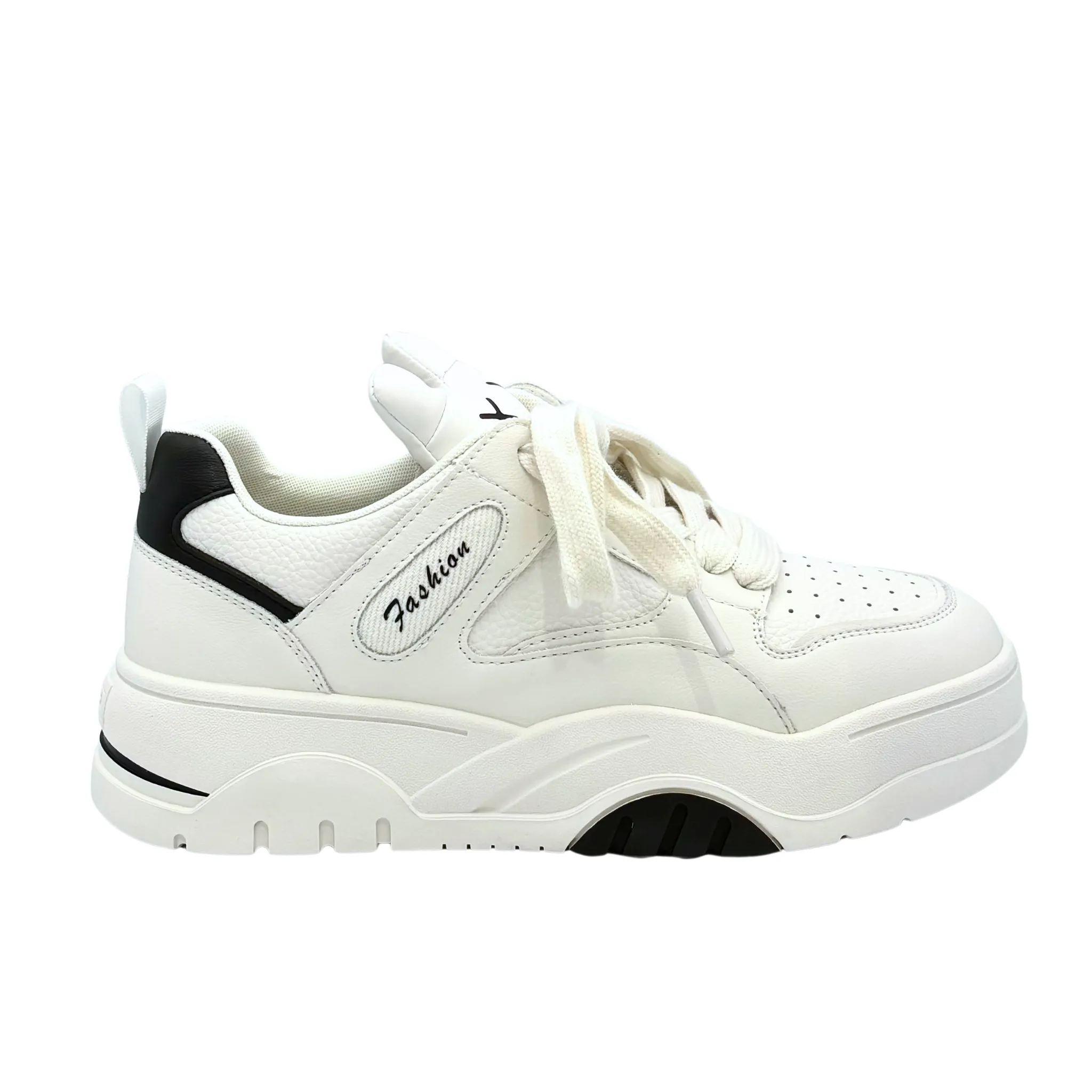 Bunny Black & White Platform Sport Shoes