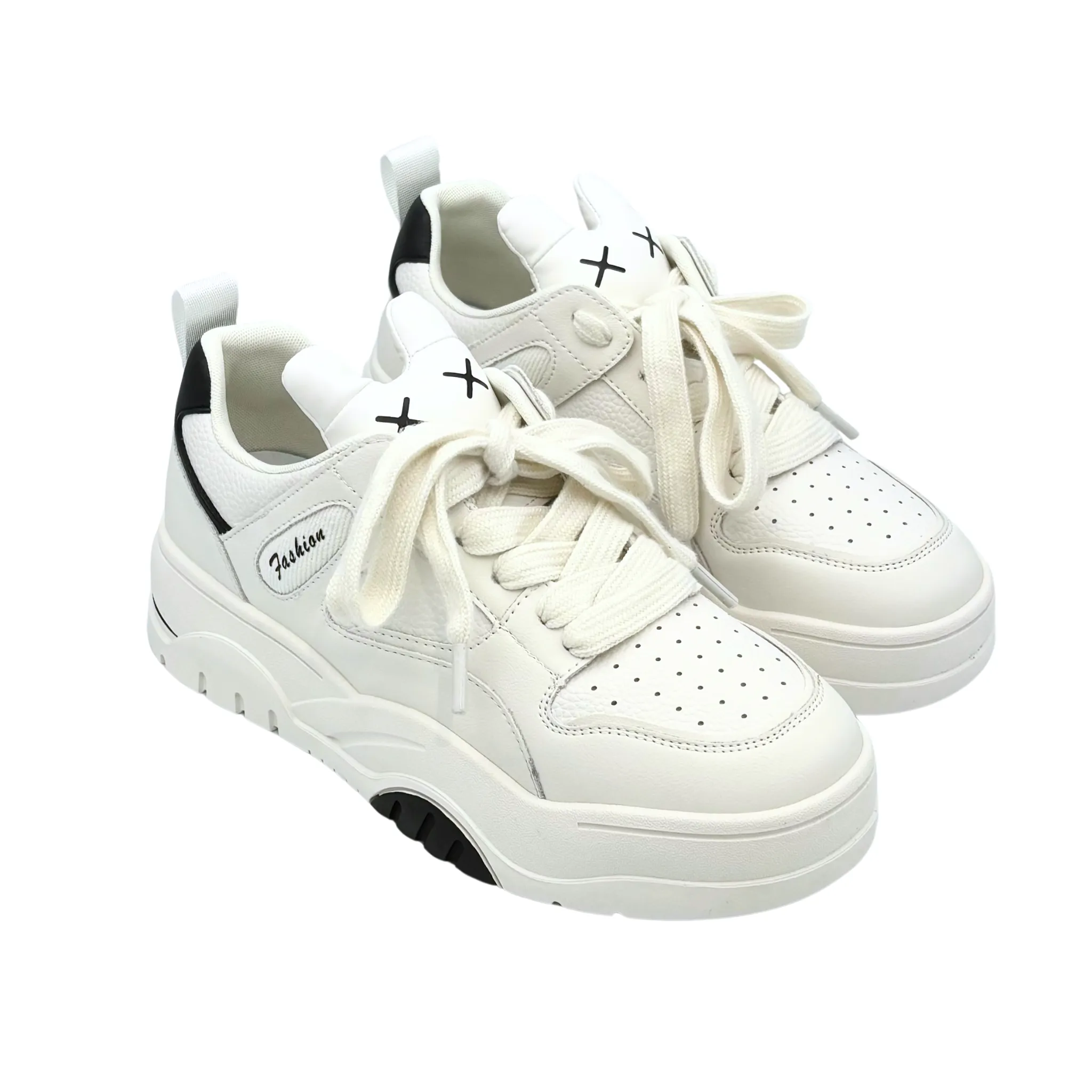 Bunny Black & White Platform Sport Shoes