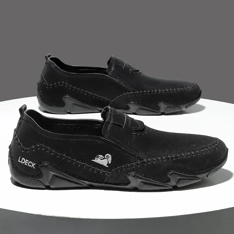 Casual Men's Loafers with Fashionable Sporty Style for Spring and Summer, featuring Soft Soles for Outdoor Comfort
