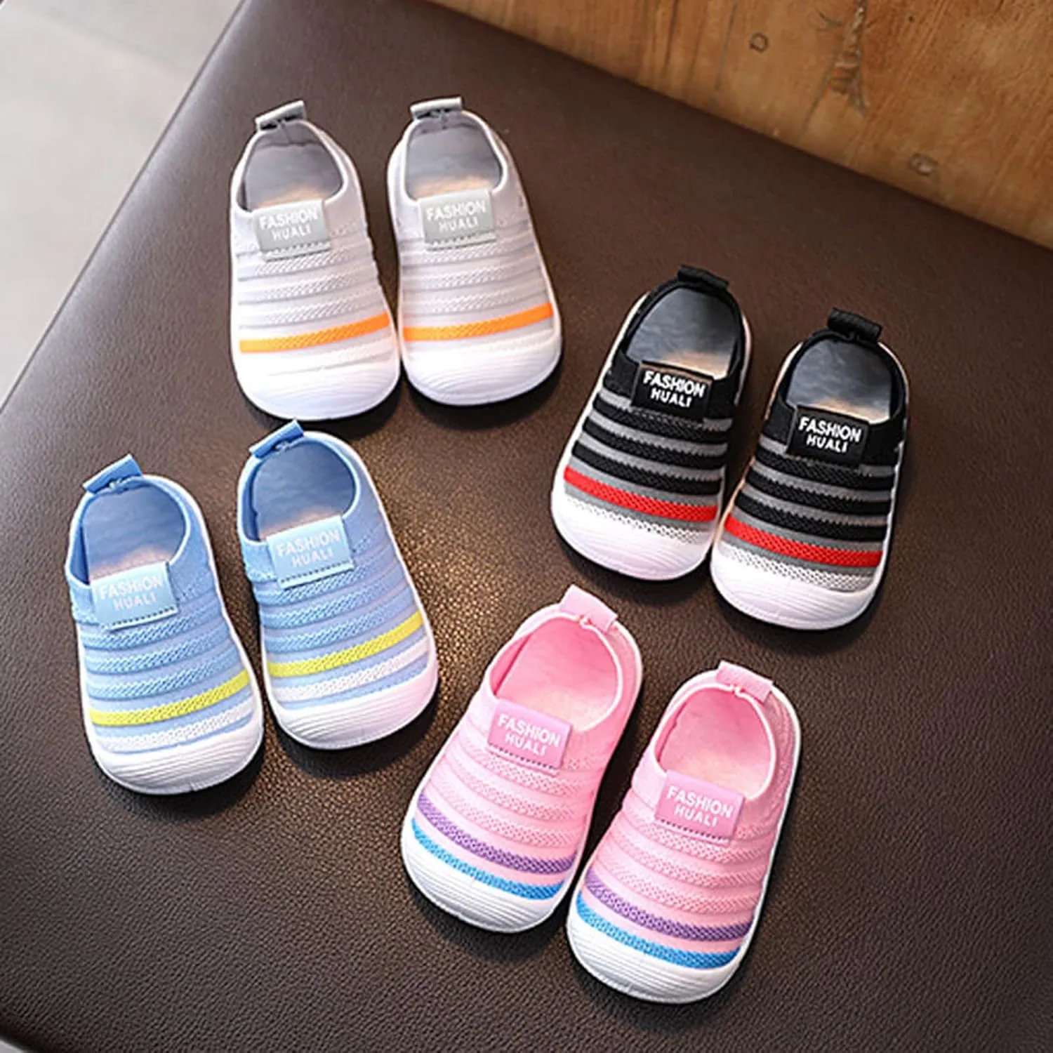 Children Cute Knitted Kids Boys Girls Non Slip Lightweight Toddler Walking Running School Baby Shoes Boy 6-12 Months