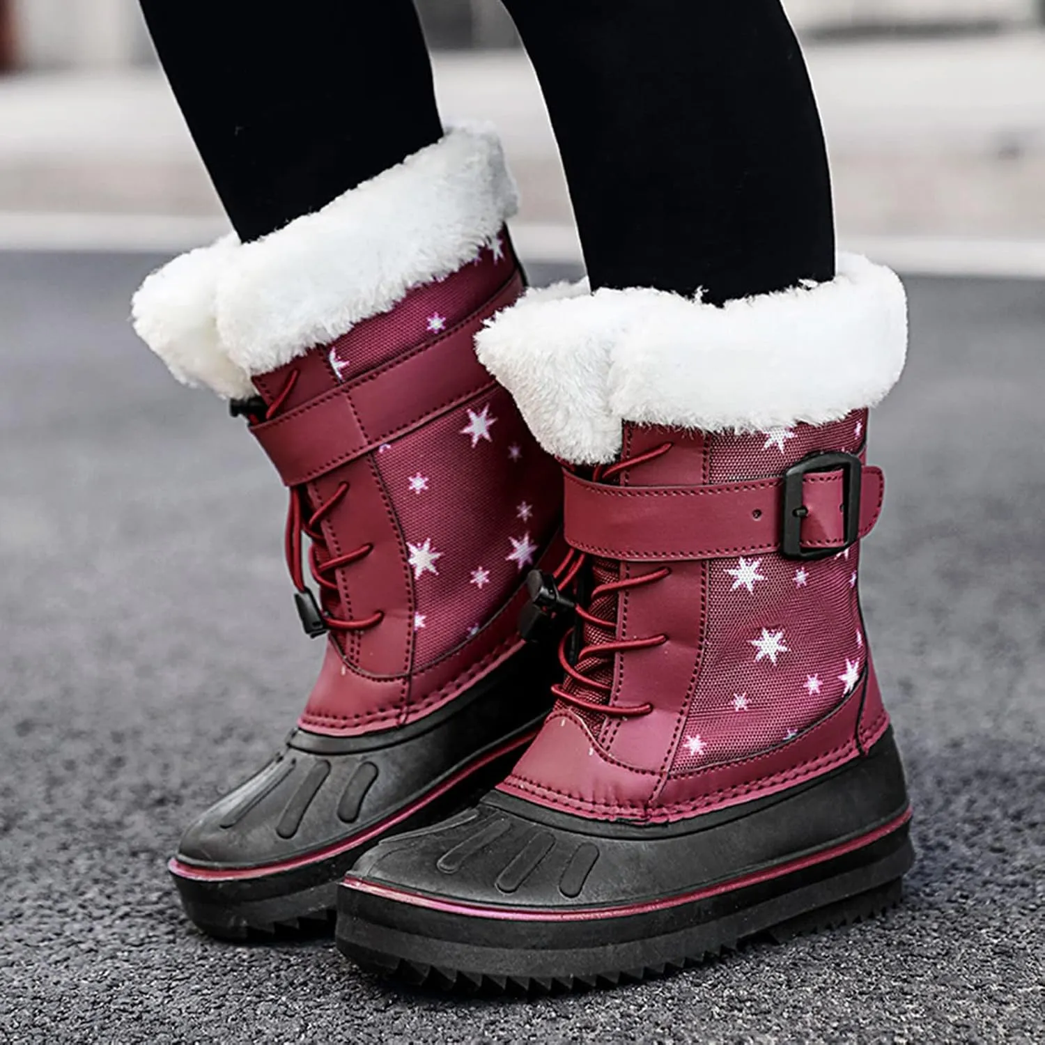 Children Shoes Snow Boots Girls Boys OutdoorBoots Warm Boots With Cotton Snow Boots Big Kids Toddler Leopard Rain Boots