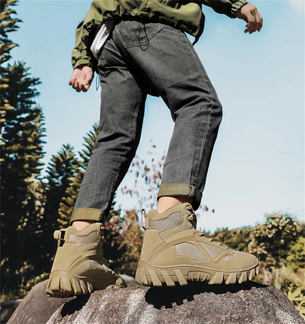 CHUUMEE Men's High Top Waterproof Hiking Shoes Trekking Trails Outdoor Work Shoes