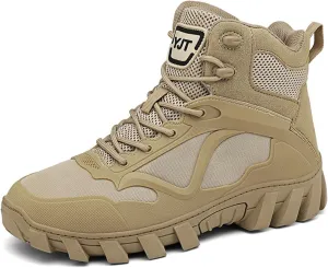 CHUUMEE Men's High Top Waterproof Hiking Shoes Trekking Trails Outdoor Work Shoes