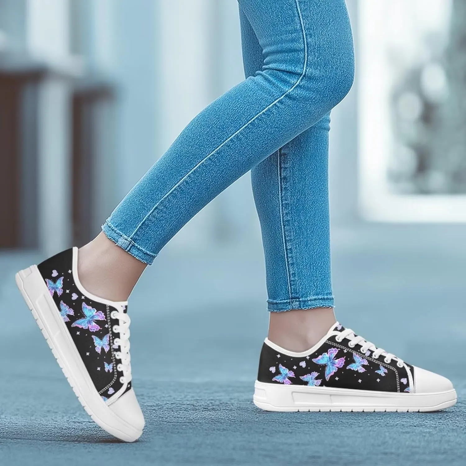 Classic Canvas Shoes Womens Platform Sneakers Low Top Lace Up Casual Tennis Athletic Shoe