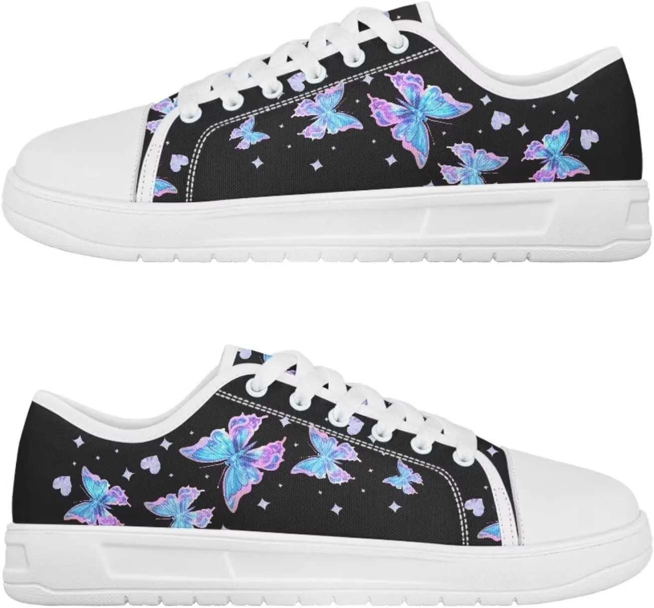 Classic Canvas Shoes Womens Platform Sneakers Low Top Lace Up Casual Tennis Athletic Shoe