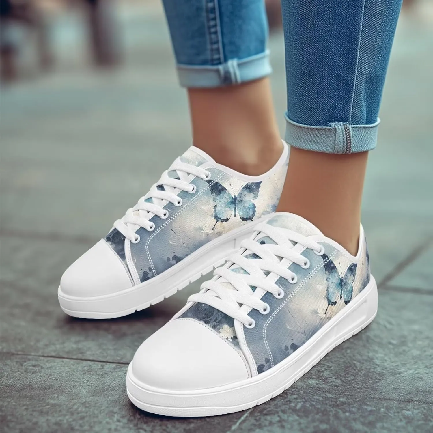 Classic Canvas Shoes Womens Platform Sneakers Low Top Lace Up Casual Tennis Athletic Shoe