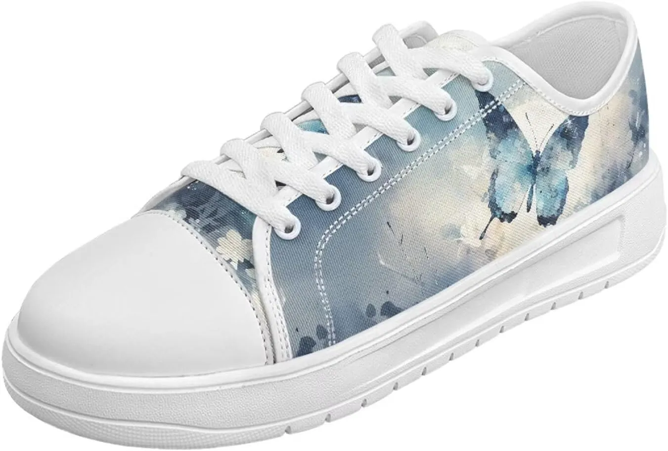 Classic Canvas Shoes Womens Platform Sneakers Low Top Lace Up Casual Tennis Athletic Shoe