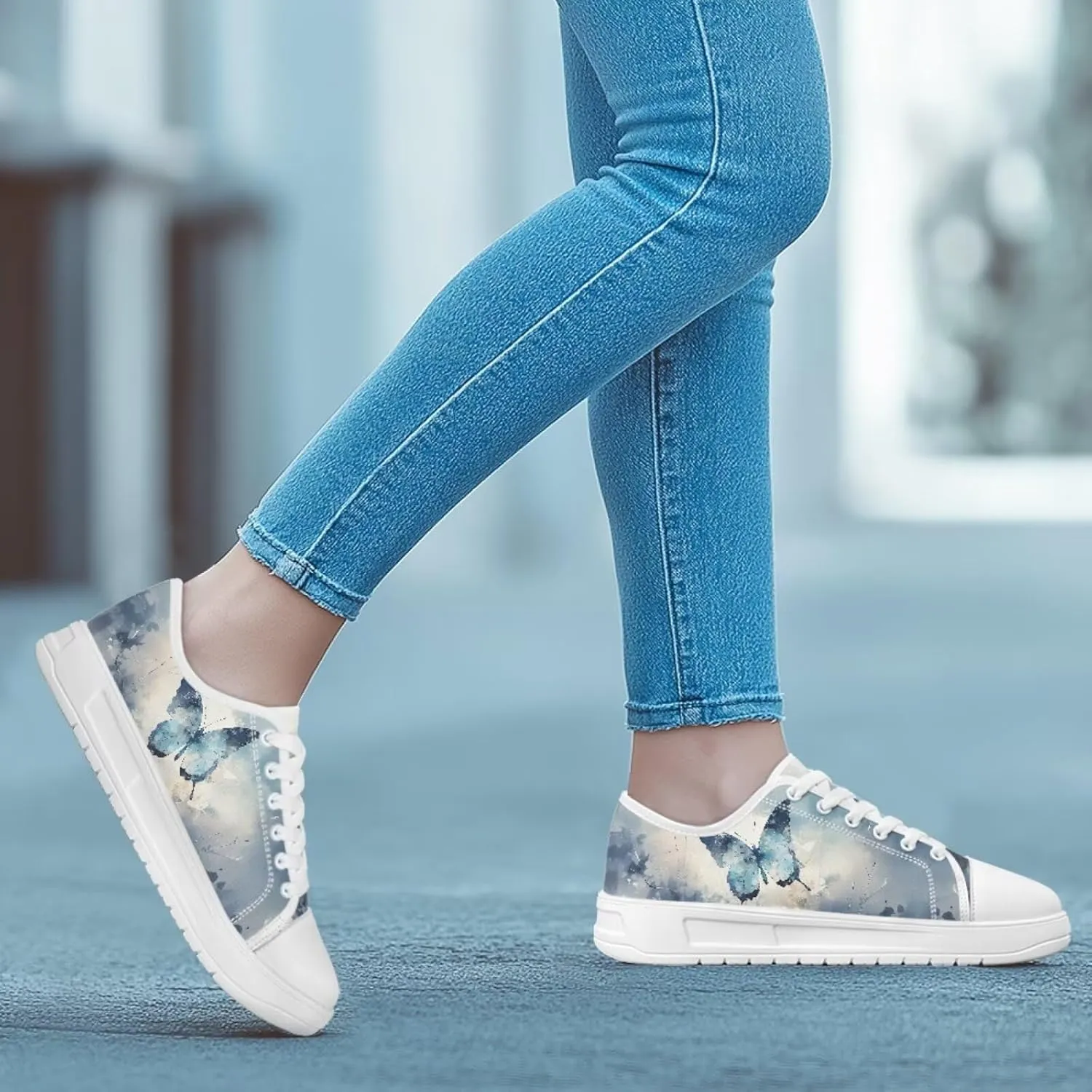Classic Canvas Shoes Womens Platform Sneakers Low Top Lace Up Casual Tennis Athletic Shoe