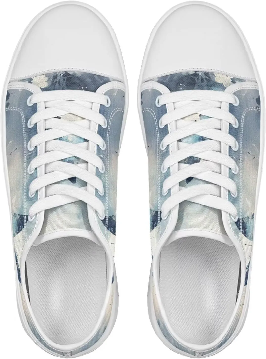 Classic Canvas Shoes Womens Platform Sneakers Low Top Lace Up Casual Tennis Athletic Shoe