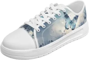 Classic Canvas Shoes Womens Platform Sneakers Low Top Lace Up Casual Tennis Athletic Shoe