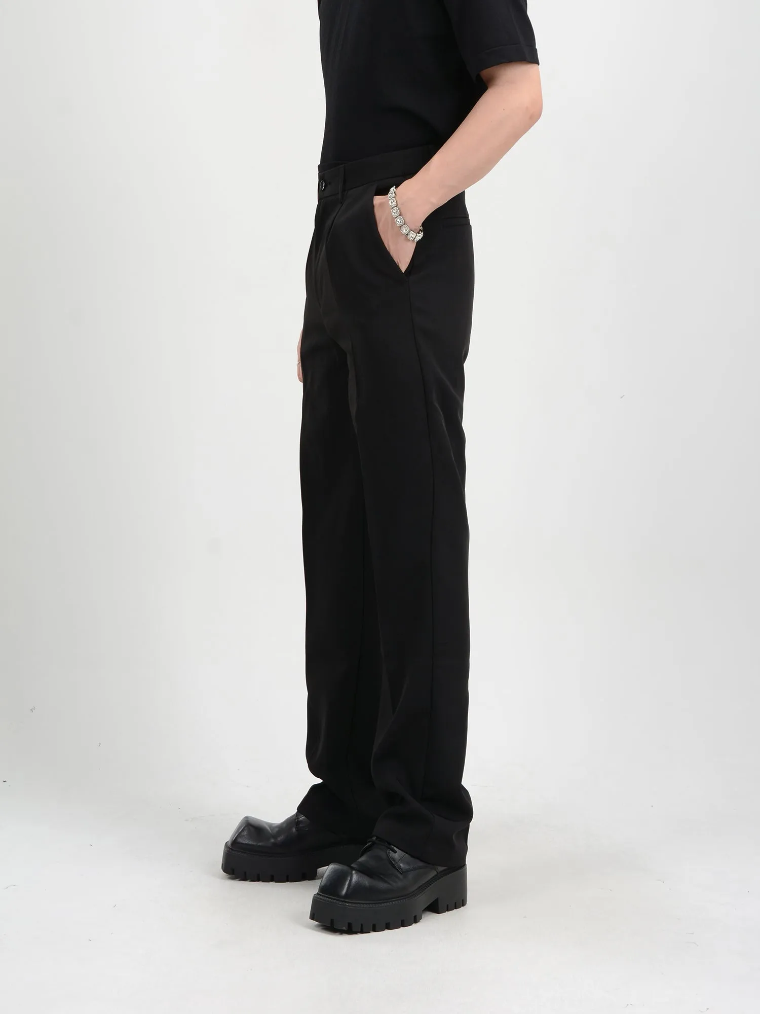 Classic Narrow-Fit Straight-Leg Trousers