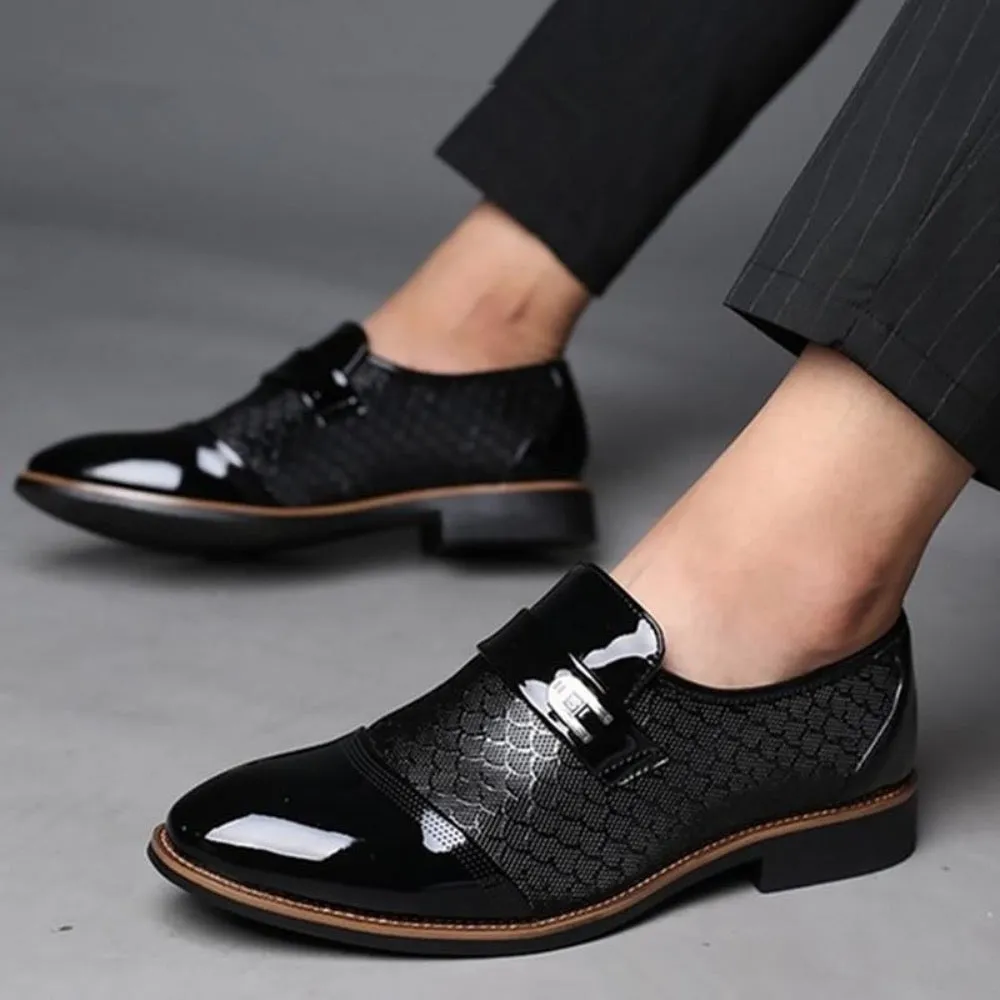 Classic Vegan Leather Handcrafted Slip On Loafer Shoes For Men