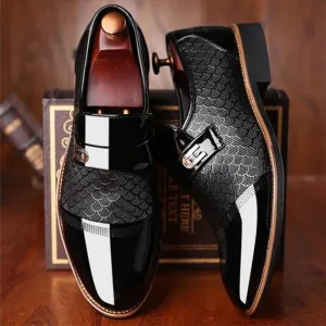 Classic Vegan Leather Handcrafted Slip On Loafer Shoes For Men