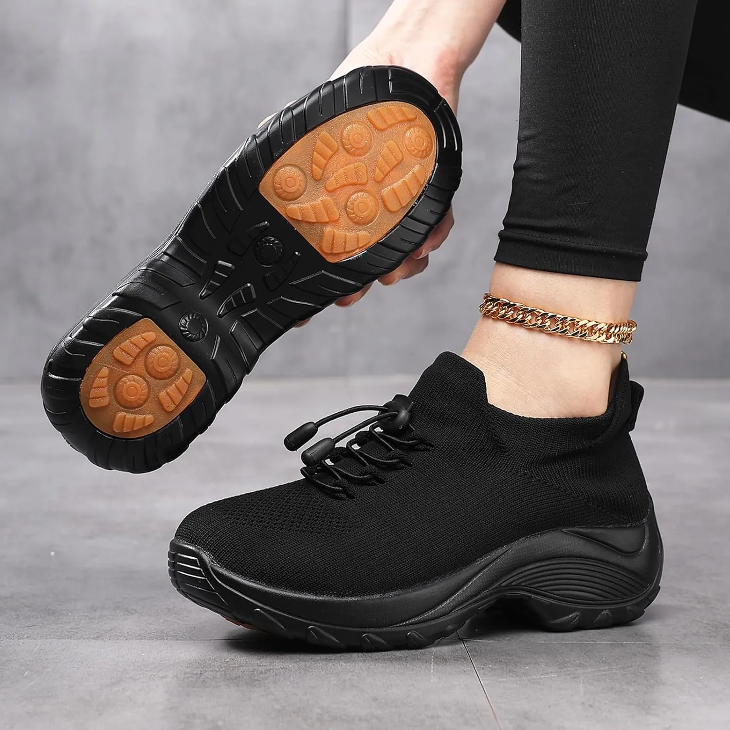 Comfort Wear Orthowear Shoes for Women Arch Support Orthopedic Sock Sneakers Slip-On Breathable Walking Shoe Air Cushion Athletic Shoes Causal Running Jogging Shoe Anti Slip Platform Sneaker