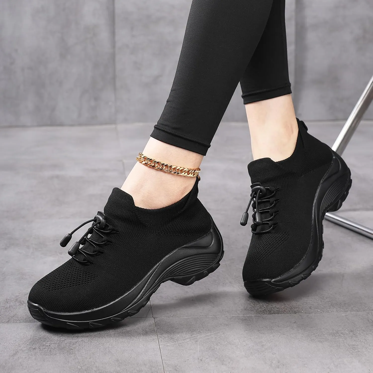 Comfort Wear Orthowear Shoes for Women Arch Support Orthopedic Sock Sneakers Slip-On Breathable Walking Shoe Air Cushion Athletic Shoes Causal Running Jogging Shoe Anti Slip Platform Sneaker