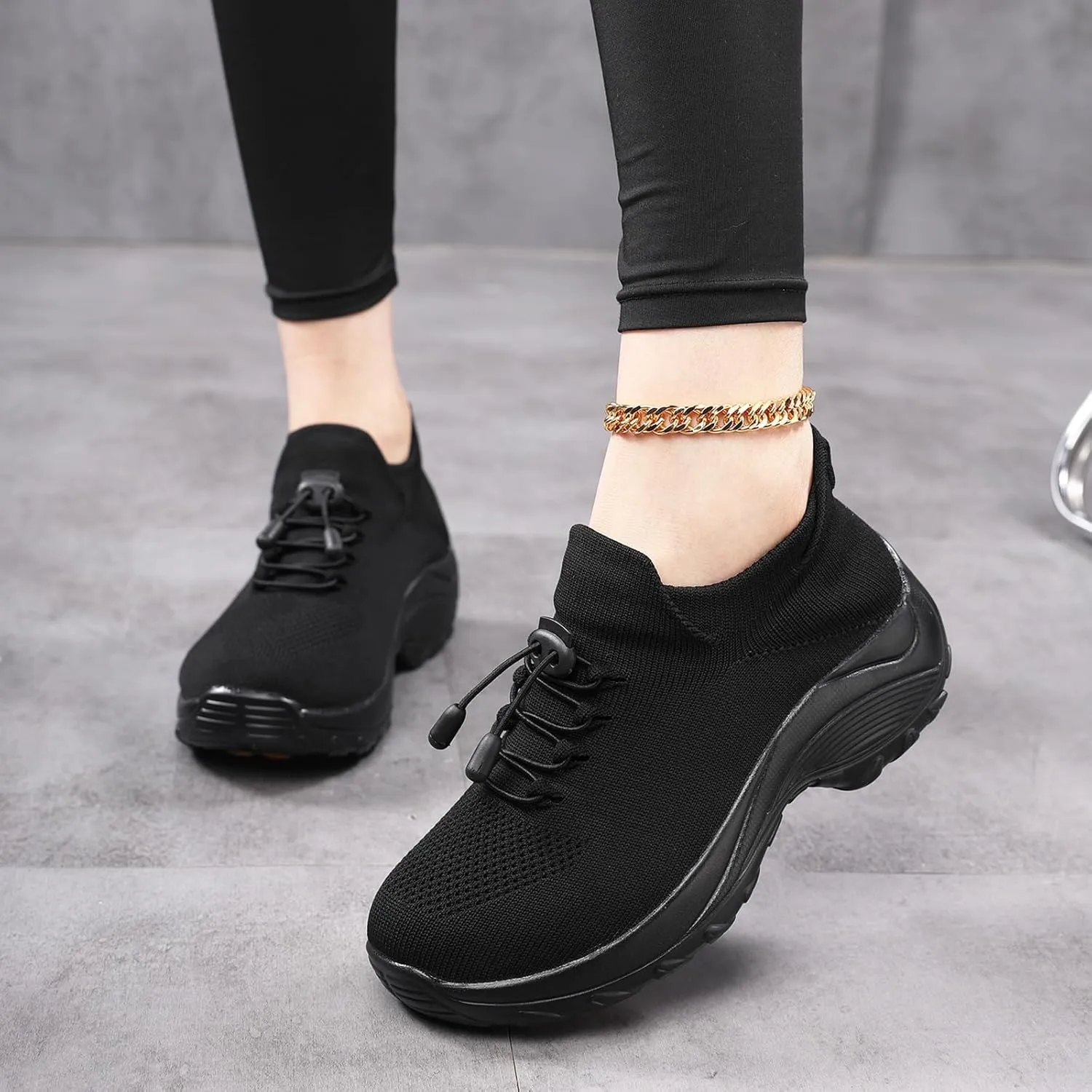 Comfort Wear Orthowear Shoes for Women Arch Support Orthopedic Sock Sneakers Slip-On Breathable Walking Shoe Air Cushion Athletic Shoes Causal Running Jogging Shoe Anti Slip Platform Sneaker