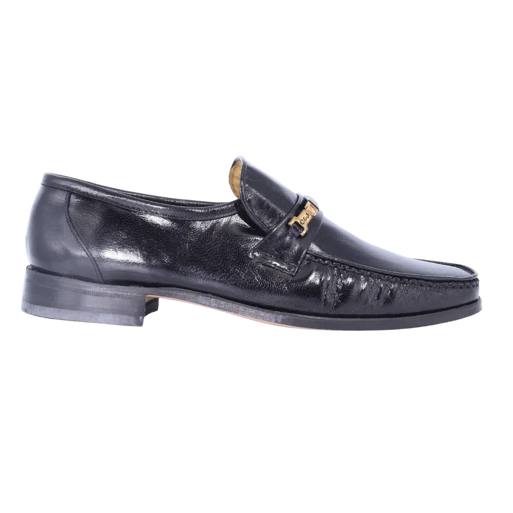 Crockett & Jones Glace Kid - Black Slip-On (Genuine Leather Upper and Sole)