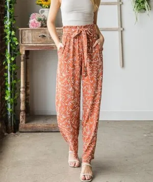 Dainty Floral Casual Pants